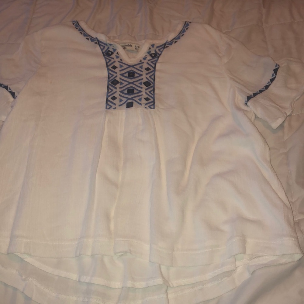 abercrombie kids white blouse.